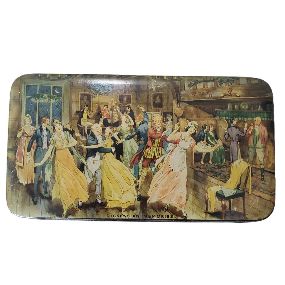 Vintage Tin Box Dulcet Confectionary English Lithograph Ad